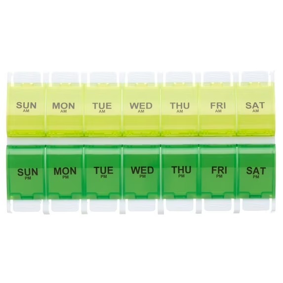 AM/PM Weekly Pill Organizer